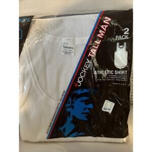 Vintage Jockey 1980’s Athletic Shirt 2 Pack Size 42-44 L Made USA 4 Shirts